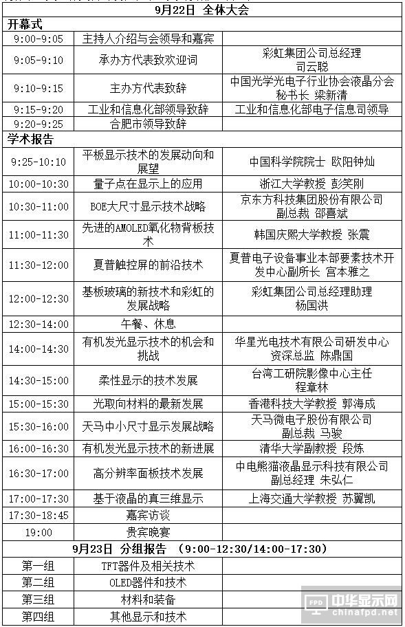 2016中國(guó)平板顯示學(xué)術(shù)會(huì)議及征文通知